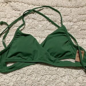 Victoria’s Secret pink cut out new with tags medium green bikini top